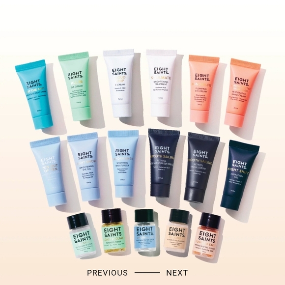 Eight Saints 17 Piece Skincare Discovery Set, NIB - Picture 3 of 5